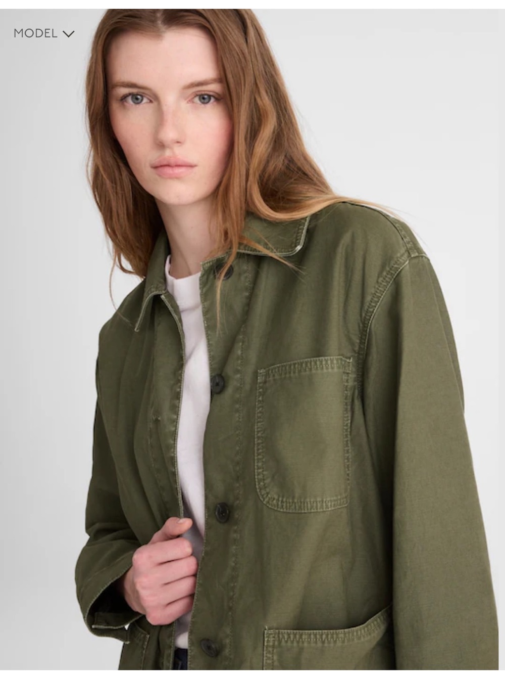 Madewell Classic Chore Jacket in Cotton Twill - Faded Ivy - Picture 2 of 9